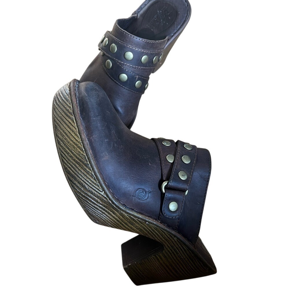 Born‎ studded heeled clogs